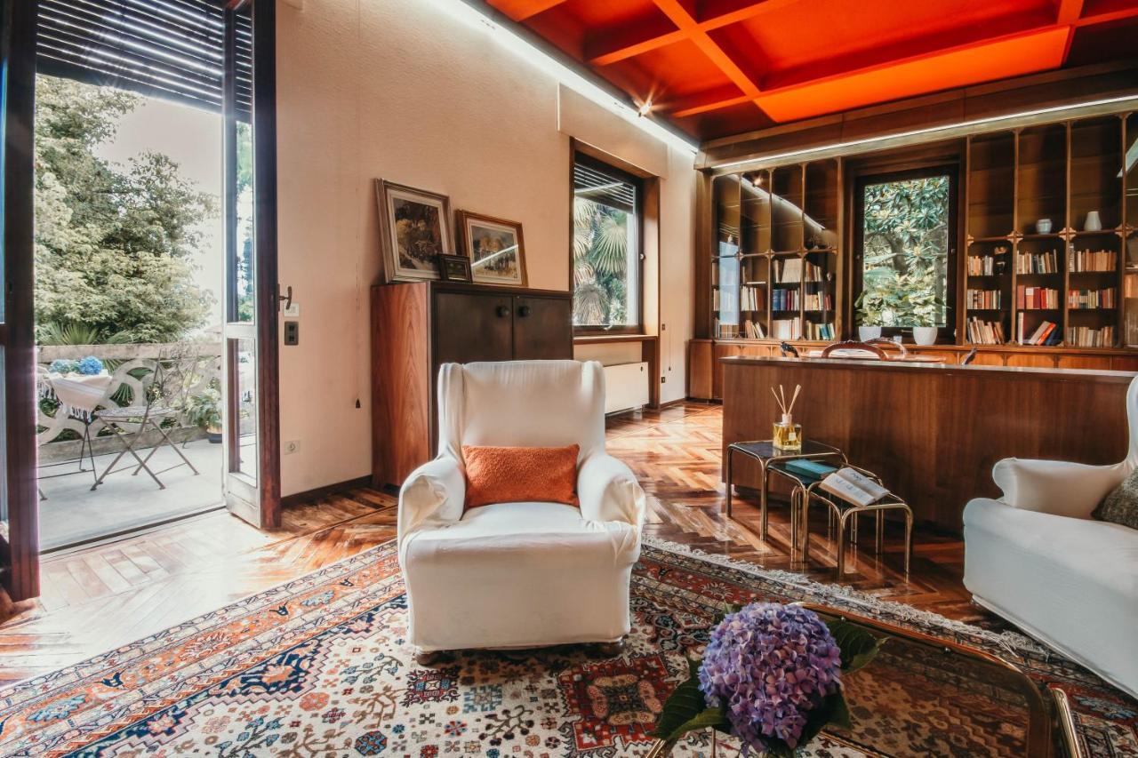 Library Apartment - Villa Candela Stresa Bagian luar foto